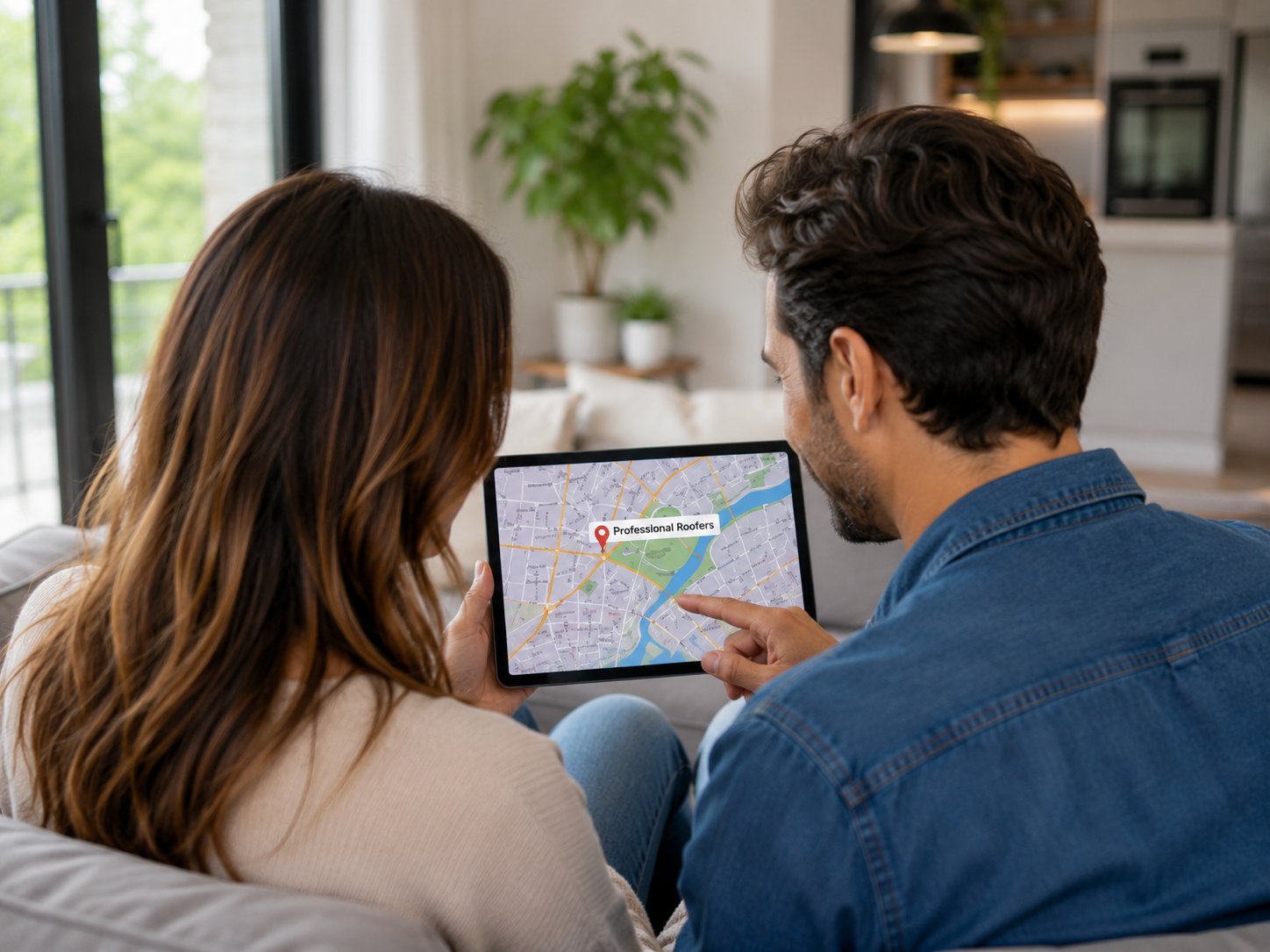 Professional Roofers service area map